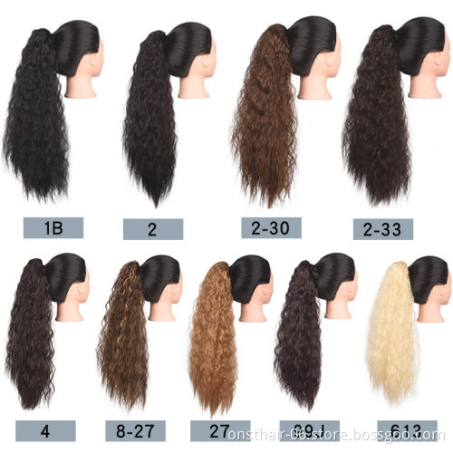 Ponytail  Private Curly Wave Hair piece Clip in Ponytail Hair Extensions Synthetic Long Drawstring Extension For Black Women